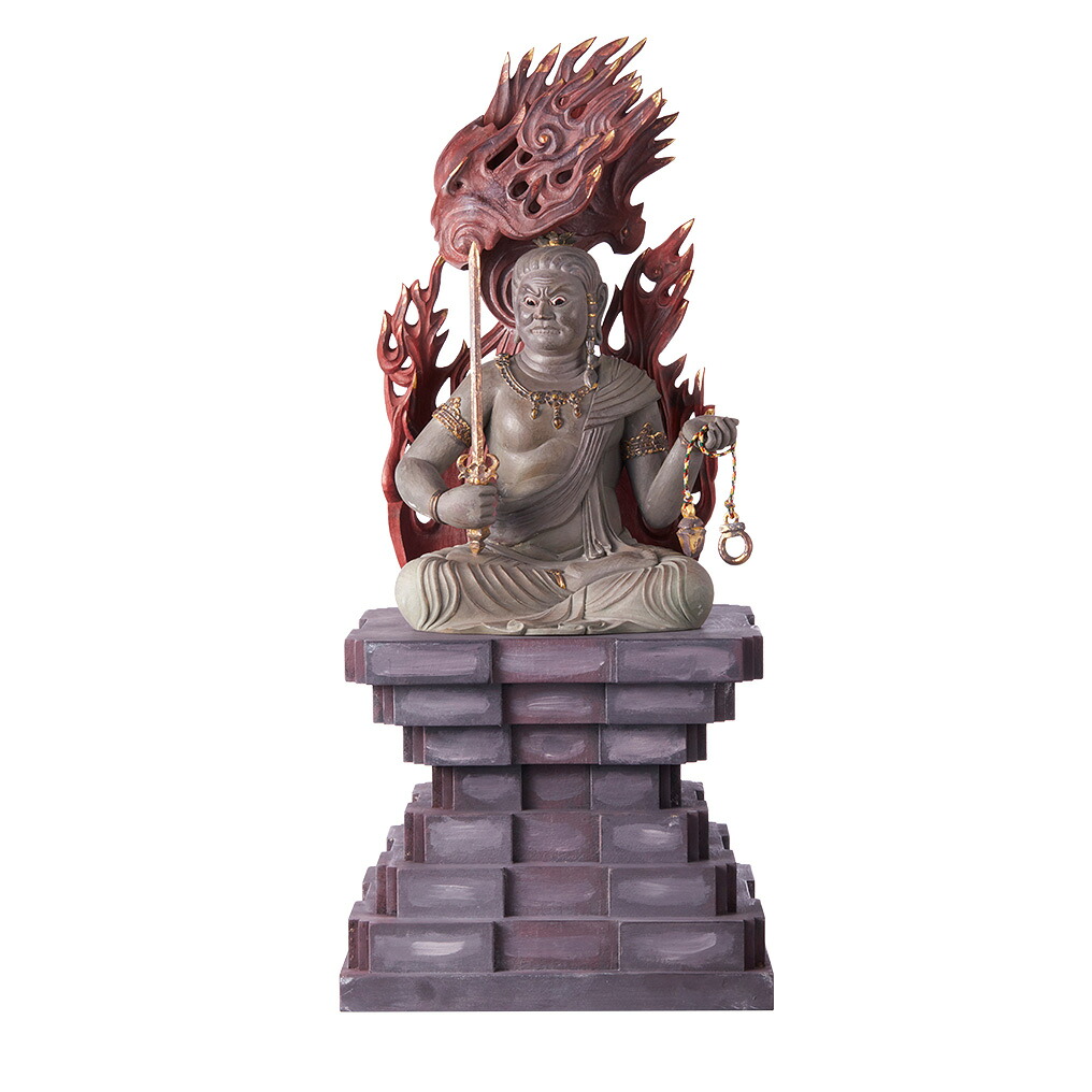 RIYAK　古代色不動明王座像 PREMIER 高50.8×幅22.3×奥19.8cm 桧木 仏像
