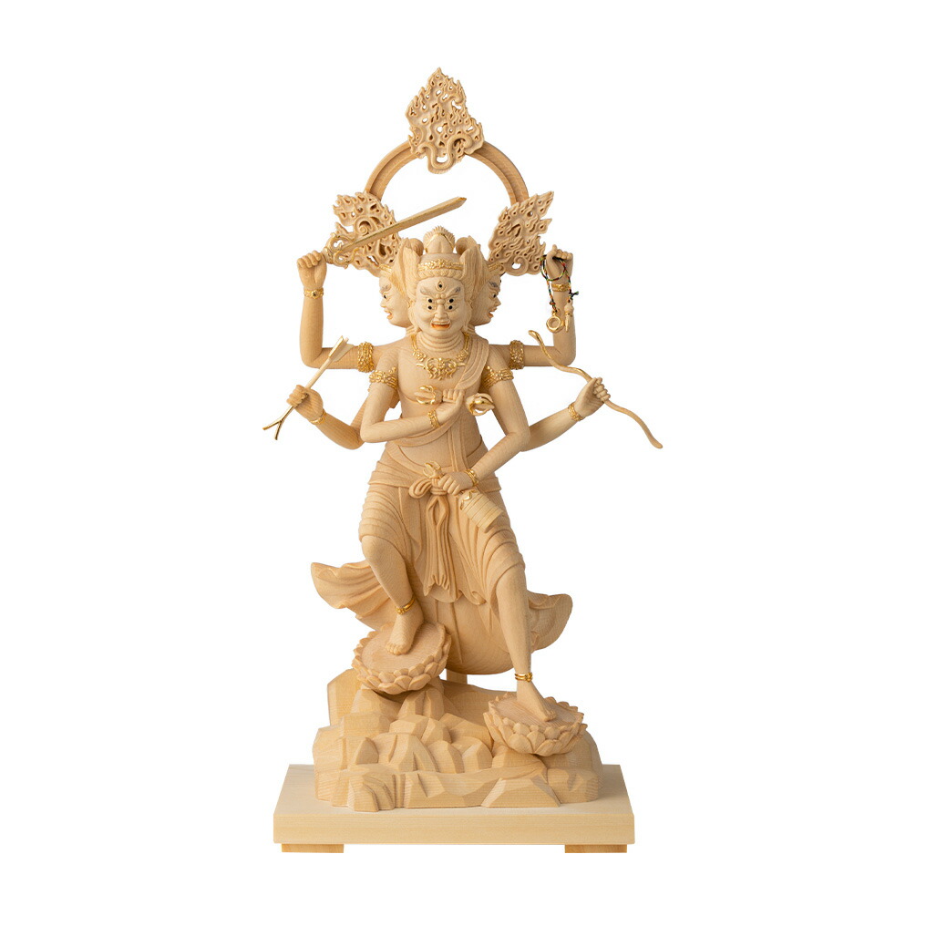 楽天市場】仏像 金剛夜叉明王 立像 32cm 桧木 五大明王 : 栗田こだわり