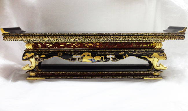 楽天市場】【浄土真宗本願寺派 （西） 仏具】 前卓 蒔絵入 18．0寸