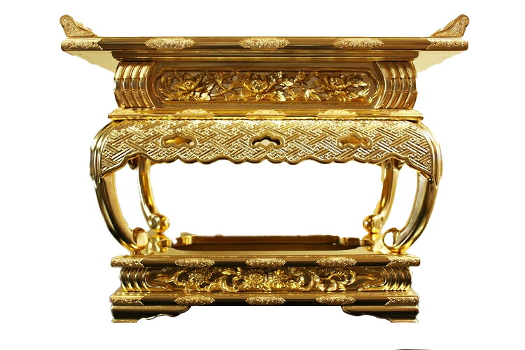 【仏具 高田派】 聖人君子卓 金具打ち ２０．０寸
