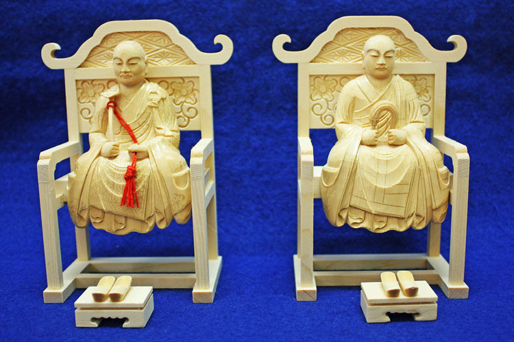 仏像 総柘植 常済 承陽 （太祖 先つ祖） 金泥書 1.5寸 【曹洞宗】