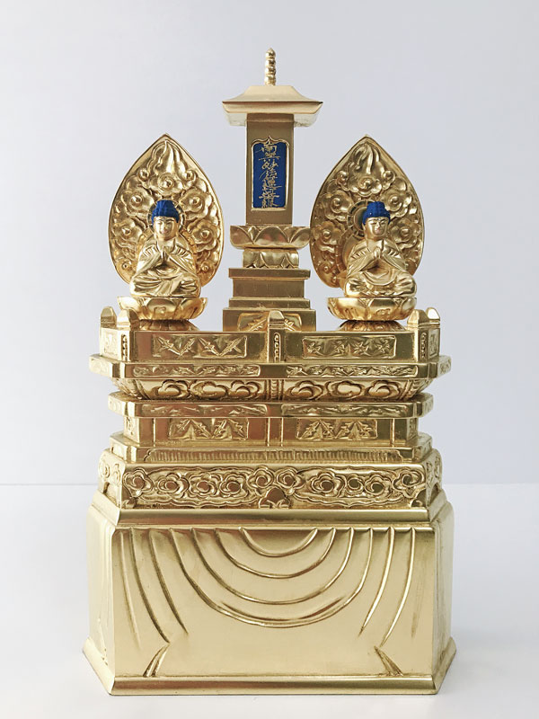 【日蓮宗】 仏具 仏像 純金箔 三宝尊 1.0寸
