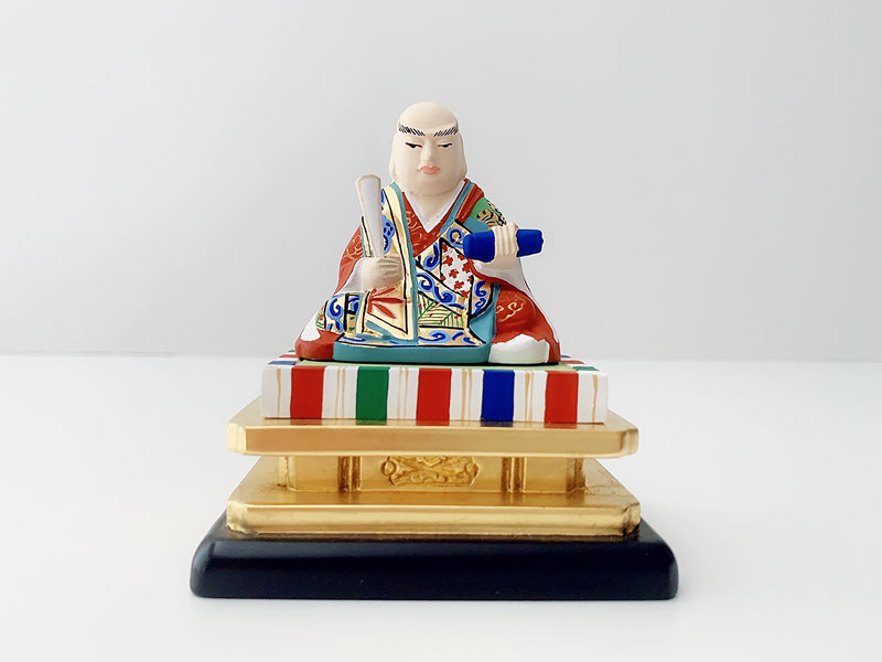 【日蓮宗】 仏像 日蓮 木製 ペンキ塗り 日蓮聖人君子 1.5寸 仏具