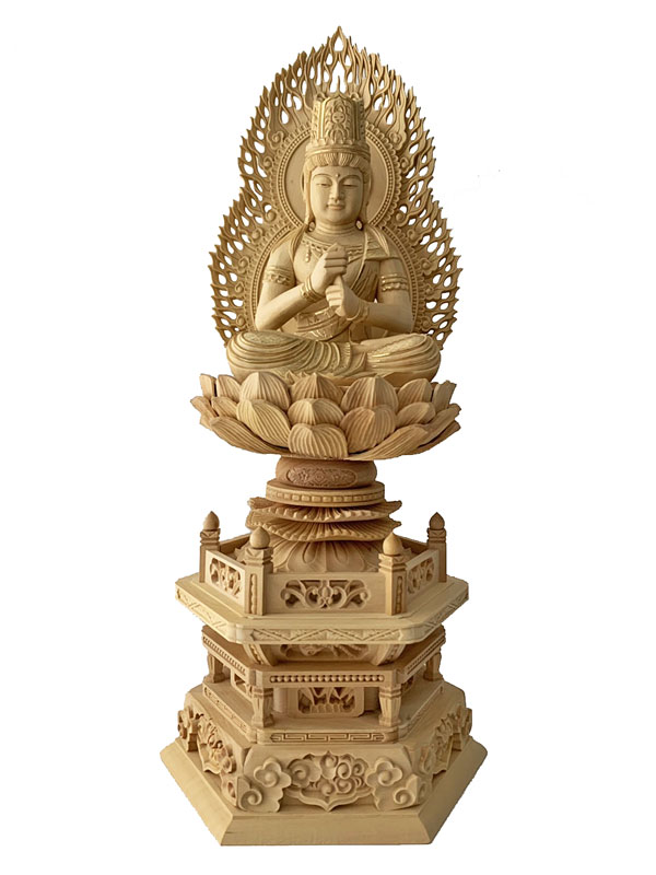 楽天市場】【仏像】木製仏像「大日如来」白檀（びゃくだん）材3寸