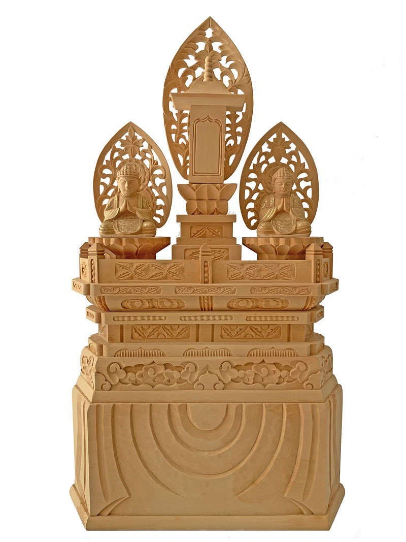 楽天市場】仏像 日蓮宗 三宝尊 1.2寸 純金箔高さ30.0×幅20.0