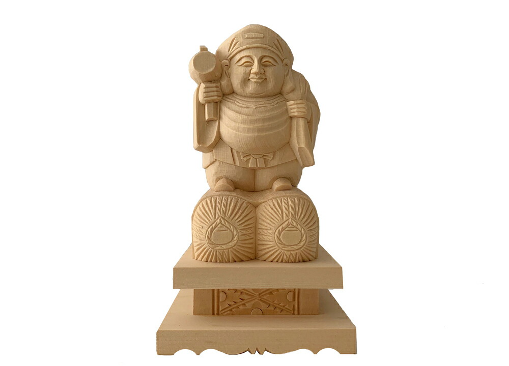 楽天市場】仏像 総白木 大黒天 台付 2.5寸 : 熊野古道仏壇センター
