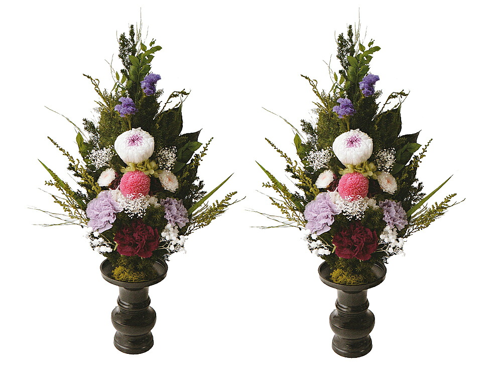 寺院用 仏花 プリザーブド ドライ 生花 フラワー 高５０cm L寸｜仏壇職人関工作所