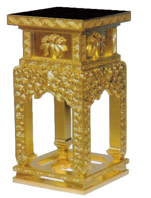 お寺さま 仏具 お寺さま用 (各末派) お寺さま仏具  本山卍型香台 2尺3寸 純金箔 裏金箔