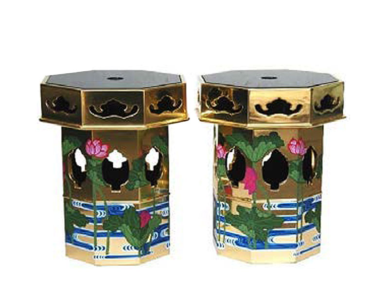 供花 お寺さま用 仏具 八角茴香胸花 二人組 ５．５寸 蓮水 筒型 真宗大谷派 東 供笥