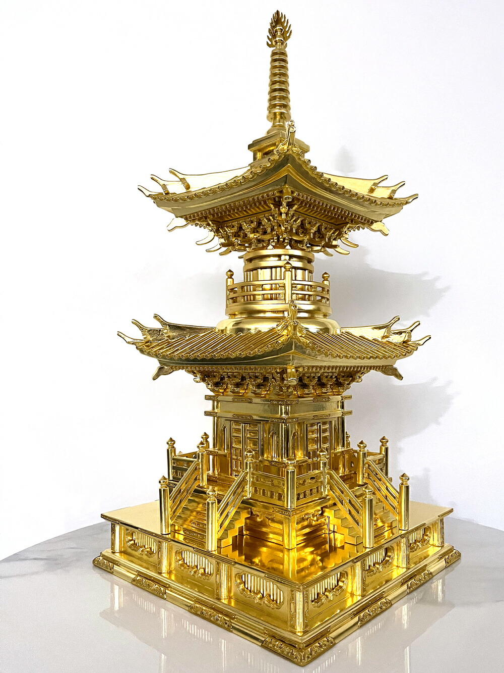 東京銀器製　多宝塔　1500g 楽天市場】多宝塔 寺院用 仏具 1尺3寸 : 木美堂