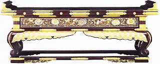 お寺さま用 仏具(本願寺派 西) 脇壇卓 (通彫) 5.0尺