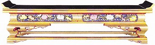 お寺さま用 仏具(本願寺派 西) 余間卓 (刻みつける入) 3.5尺