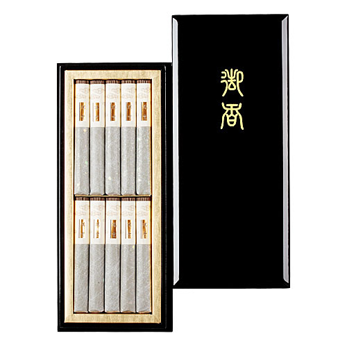 【ご進物逸品揃え】瑞雲 塗箱短寸10入［株式会社日本香堂］｜仏壇職人関工作所