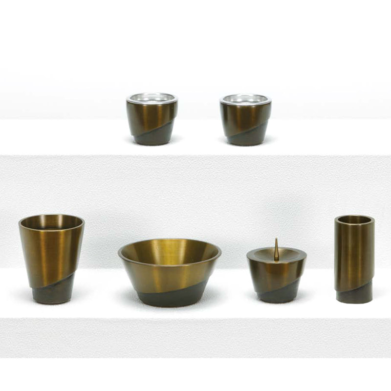 仏具 ひとえ 6点セット (オリーブ/中)