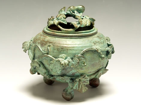 青銅香炉　ひさご【送料無料】