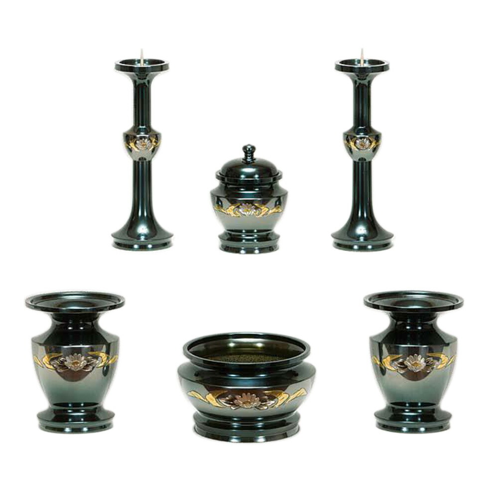 仏具 恵日型 6点セット（国光/3.5寸）