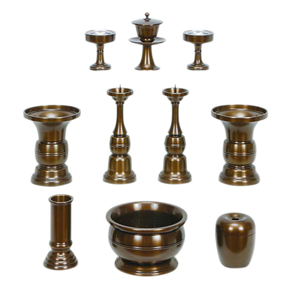 仏具 天祥型 10点セット 鍋長（3.5寸）