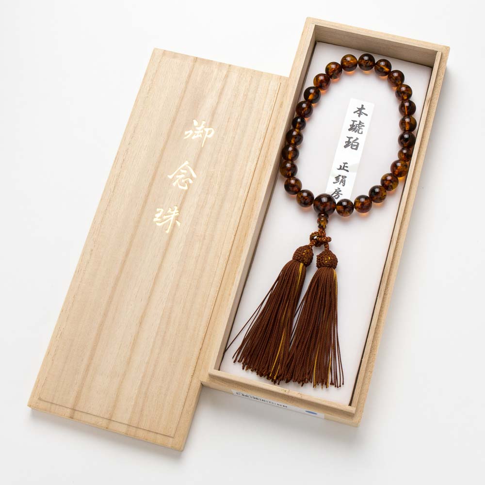 【楽天市場】数珠・本琥珀（こはく） 22玉：仏壇・仏具専門店 ぶつえいどう