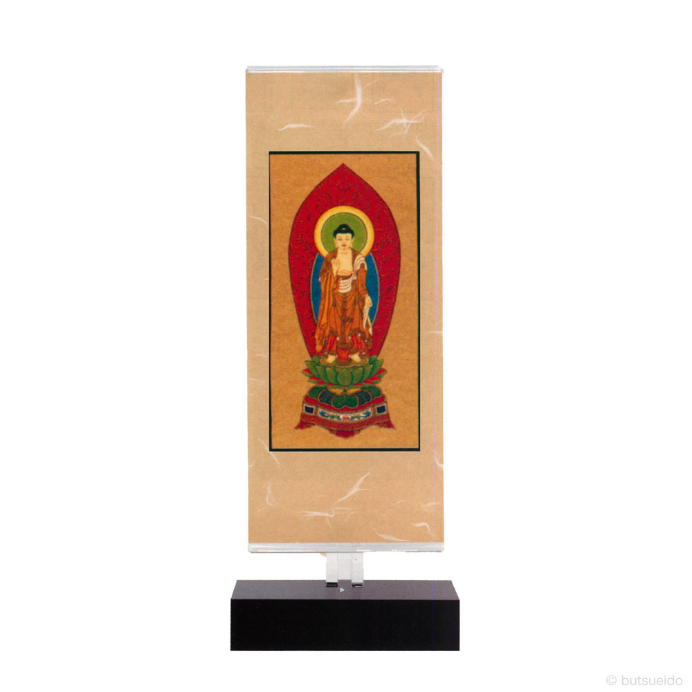 【10%OFFクーポン配布中】仏壇掛軸 新世紀 軸 クリア(本尊/大)　浄土宗（舟立弥陀）｜仏壇・仏具専門店　ぶつえいどう