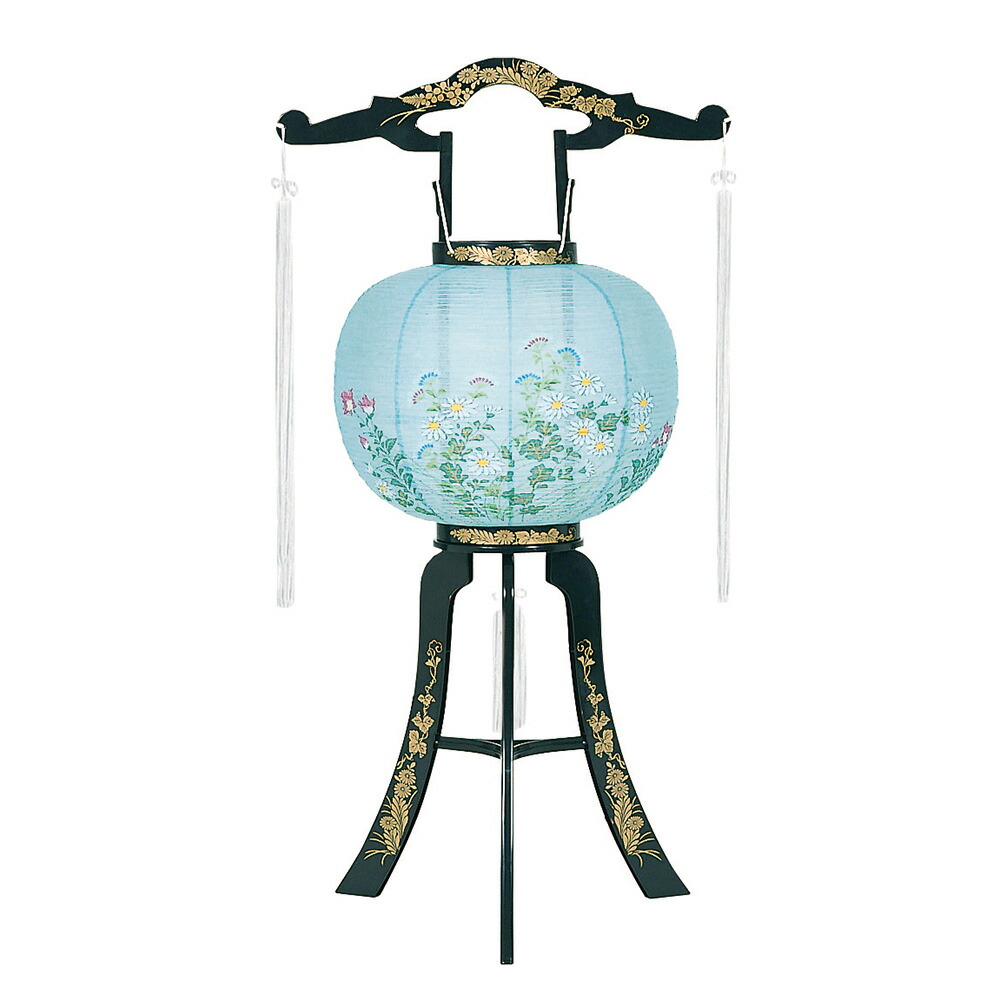 お盆用品 廻転行灯 小菊P（紙/菊）