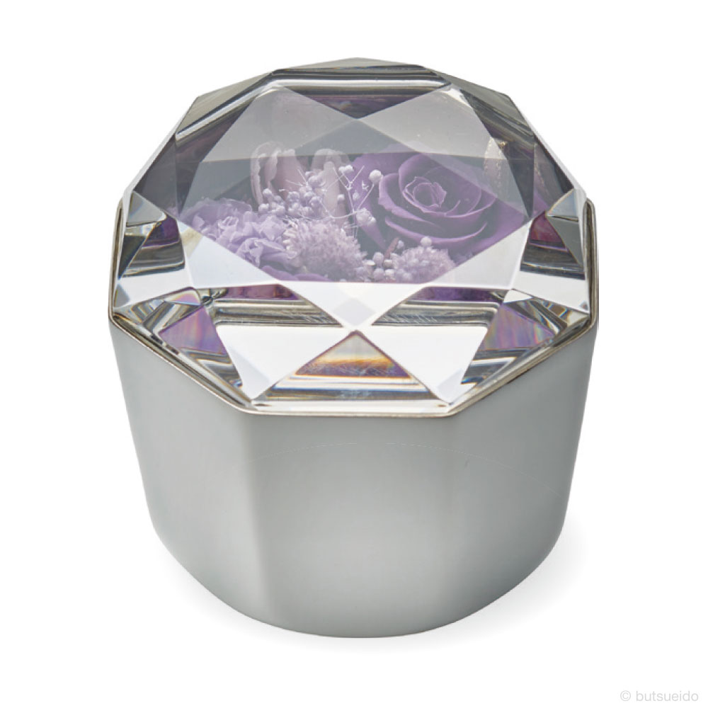 手元供養 ミニ骨壺 メモリアルボトル Jewel/ジュエル パープル｜仏壇・仏具専門店　ぶつえいどう