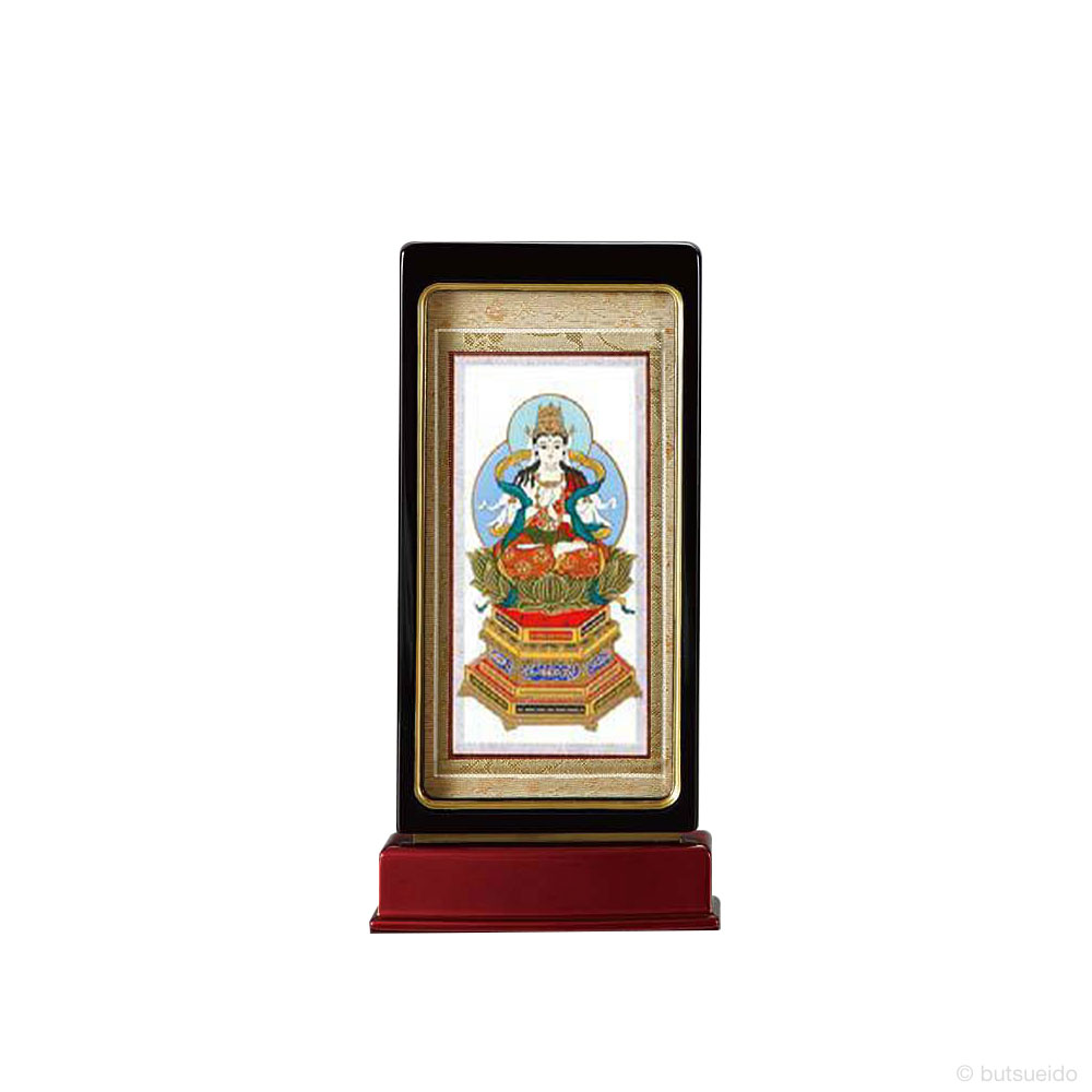 【10%OFFクーポン配布中】仏壇掛軸 スタンド掛軸 本尊 真言宗仕様 黒玉虫 (小)|仏壇・仏具専門店 ぶつえいどう
