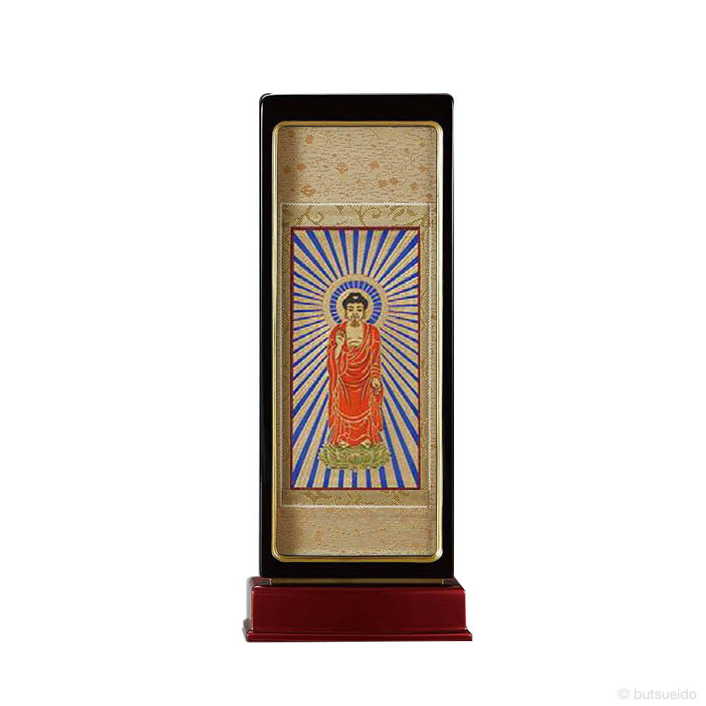 【10%OFFクーポン配布中】仏壇掛軸 スタンド掛軸　本尊　浄土真宗西仕様　黒玉虫　(中)｜仏壇・仏具専門店　ぶつえいどう