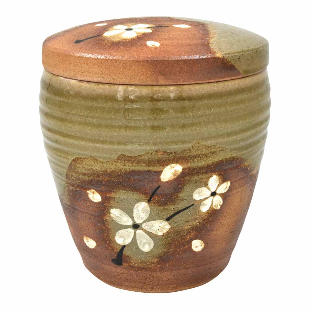 【10%OFFクーポン配布中】手元供養 瀬戸焼 灰釉白花 2.3寸 3寸 4寸 5寸 6寸 7寸 骨つぼ 骨壺 分骨 手元 供養 陶器 ペット|仏壇・仏具専門店 ぶつえいどう