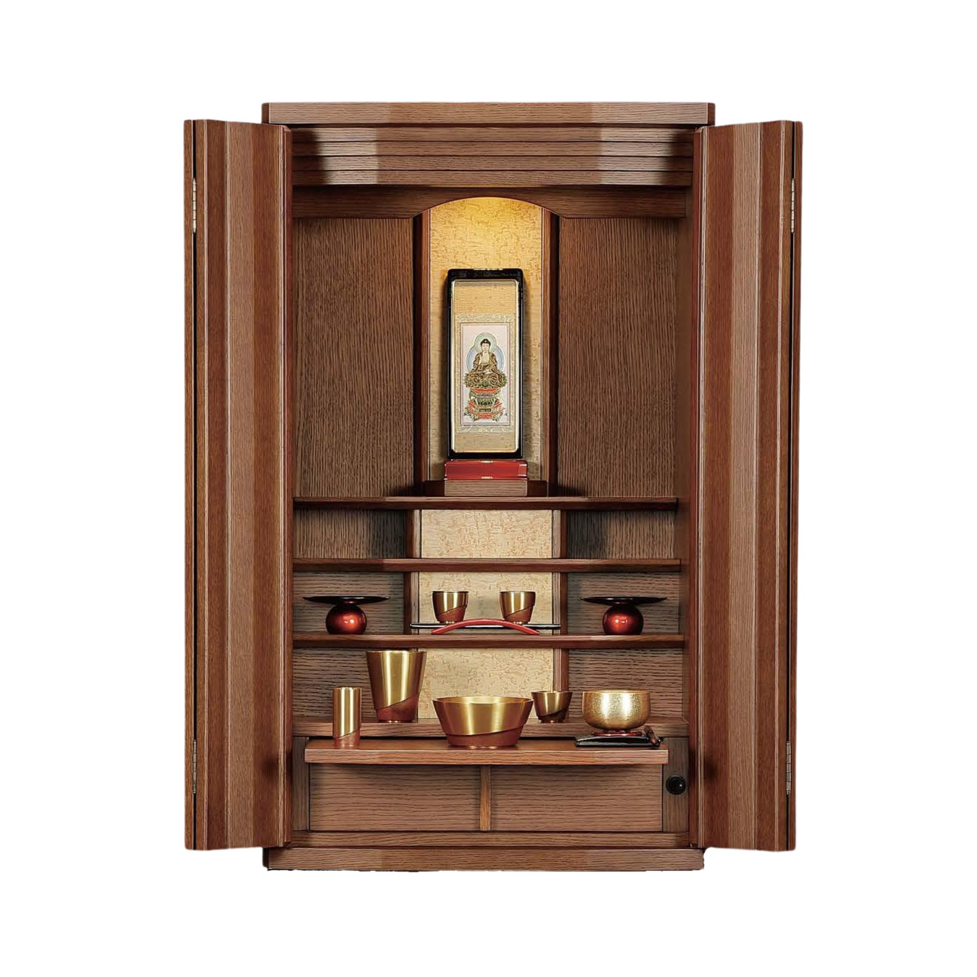 【10%OFFクーポン配布中】仏壇 モダン オーク ブラウン色 上置/29-17号|仏壇・仏具専門店 ぶつえいどう