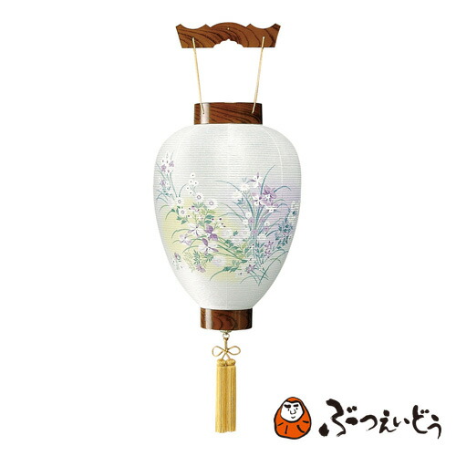 盆提灯 吊り下げ コードレス 提灯 ちょうちん お盆 初盆 お盆用品 紫檀杢目（紙/蘭）戒名 俗名