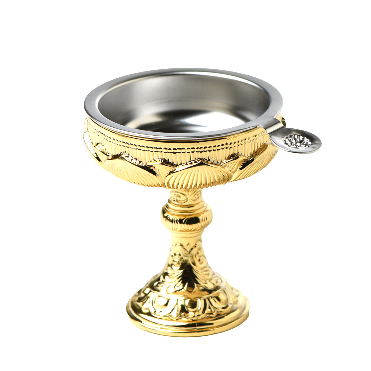 楽天市場】蓮型 仏器 10号 本金メッキ オトシ付 亜鉛合金製（佛