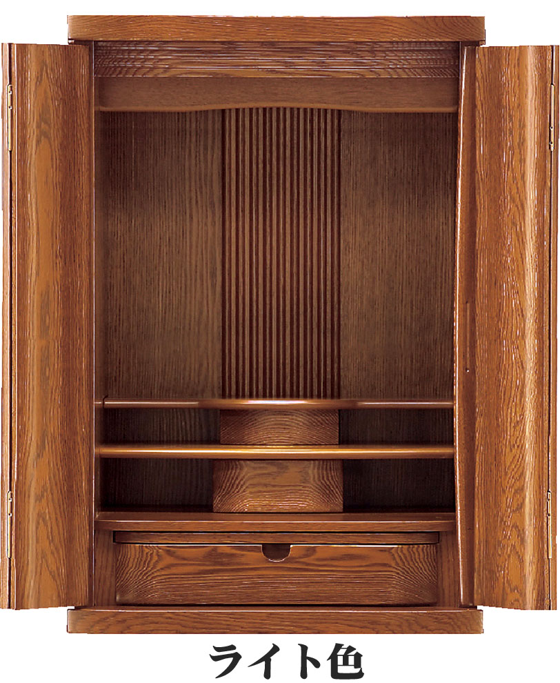 楽天市場】仏壇 新樹II 23号 ダーク色・ライト色 タモ材 上置 日本製