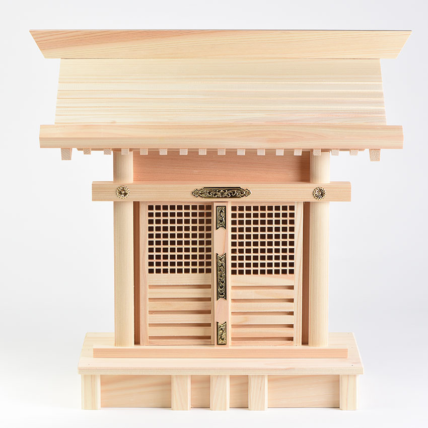 格子宮 稲荷［ひのき 特製品］ 国産品 稲荷宮 格子扉 /神棚用品 用品 神具 棚 お札 御札 神棚 モダン マンション 神殿 神道 神社 モダン神棚 おしゃれ 宝くじ 日本製 受験 新築 合格祈願 お札入れ 御札入れ 会社 学業 インテリア 神様 結婚式