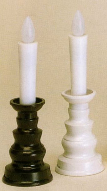 楽天市場】電池式ロウソク LEDろうそく 燭台付 安心のろうそく 白色
