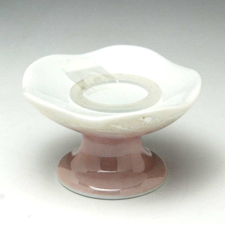 単品販売「ほのか銀彩リン台」(陶器製)リン本体・リン棒は付属していません/セット_5具足_仏具用品_法要_祭壇_仏壇用品_弔事_ハセガワ仏壇