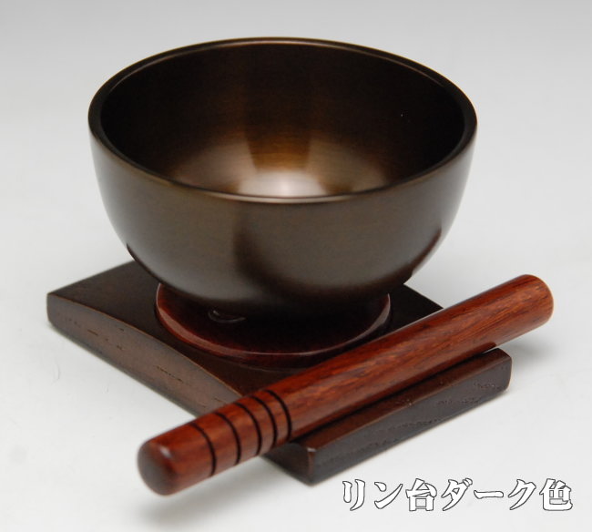 唱和リン2.5号(別色)TW型リン台(中)セット 日本製 りん モダン仏具 御りん