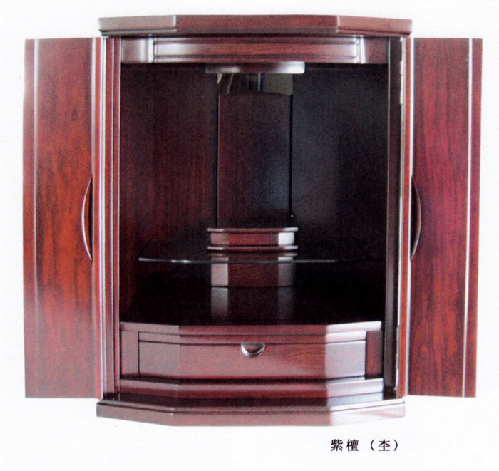モダン 唐木 仏壇 まどかYI 18号 紫檀調・黒檀調 上置型 ［上置仏壇・小型・唐木］ /モダン 祭壇 モダン仏壇 仏壇用品 ハセガワ仏壇 ミニ仏壇 上置仏壇 上置き仏壇 小型仏壇 現代的