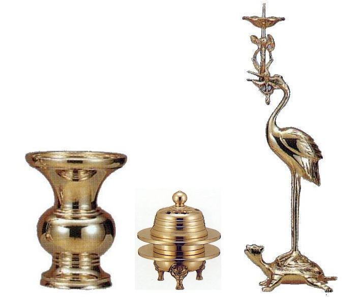 EE004 仏具　真鍮製　鶴型　置物　一対　神社仏閣 EE004 仏具 真鍮製 鶴型 置物 一対 神社仏閣 EE004 仏具 真鍮製 鶴型