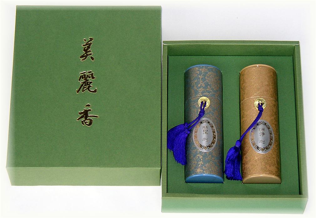 楽天市場】進物用 御線香 【香煙】 美麗香 三種香 [香煙タイプ] 筒型 3