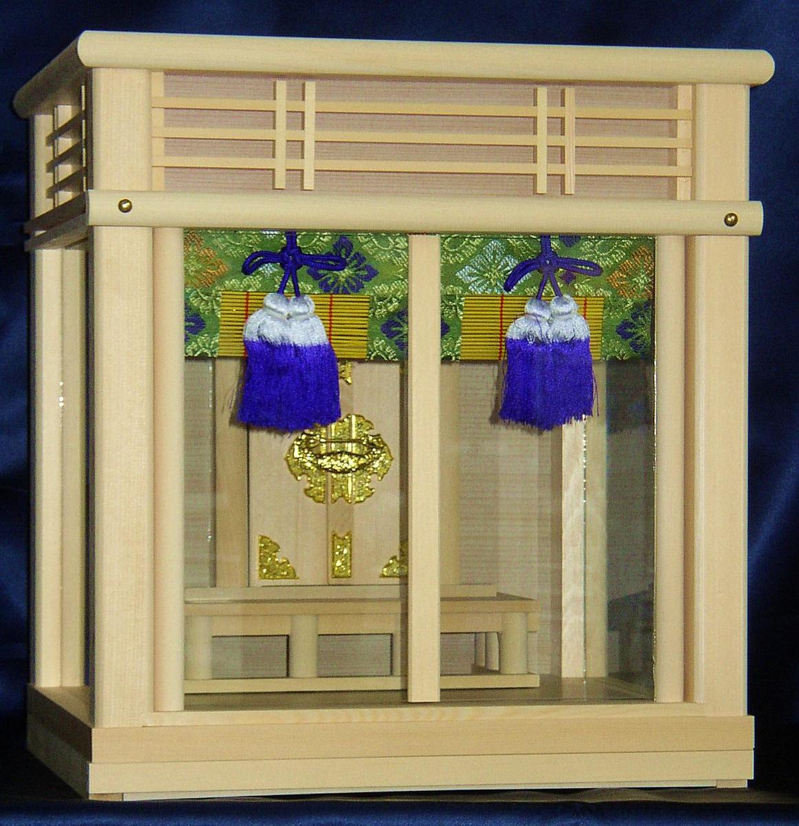 楽天市場】神棚 ガラス宮 M-20 三社型 ケース入 壁掛け 吊り金具付