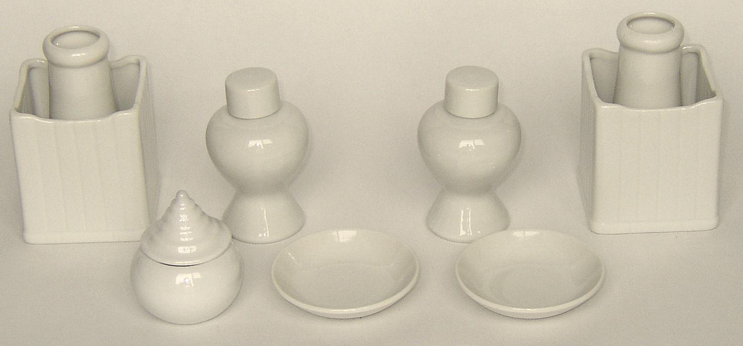 倉敷意匠　アンティーク風陶器　7点セット 神棚の匠 【限定セール】神具セット 神具 7点セット 小 ミニ 中 大