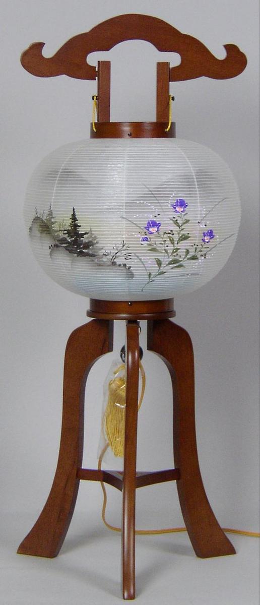 クライマックスセール再値下げ 盆提灯 彩華 けやき色12号 絹二重張 絵入 木製 絹2重 手描き 高90 火袋径36 905 初盆 お盆 に飾る 絹張り 灯ろう 絵柄入 少し大きめの 盆ちょうちん ハセガワ仏壇 お盆提灯 お盆飾り 旧盆 新盆 送る モダン お盆供養