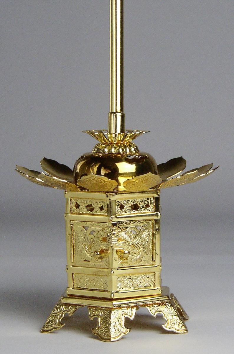 楽天市場】陰雲形吊灯篭(中)消金真鍮 LED電装ともしび3Vコード式付（対