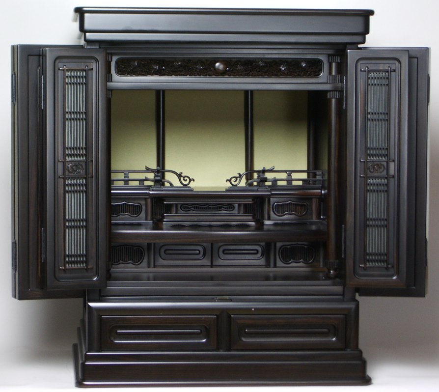 楽天市場】仏壇 MI32931上置型 21号（15巾） 紫檀・黒檀・チーク唐木