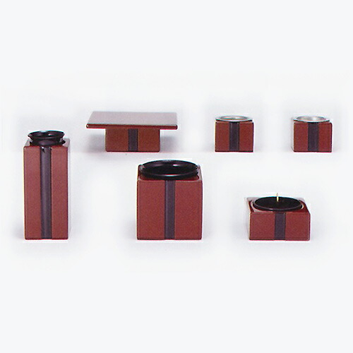 モダン仏具 販売 京モダン仏具 京雅 6点セット 花立 高98×径40mm 茶湯器 高28×径50mm 香炉 高75×径65mm 仏器 高28×径50mm 火立 高30×径55mm 供物台 高26×径90mm