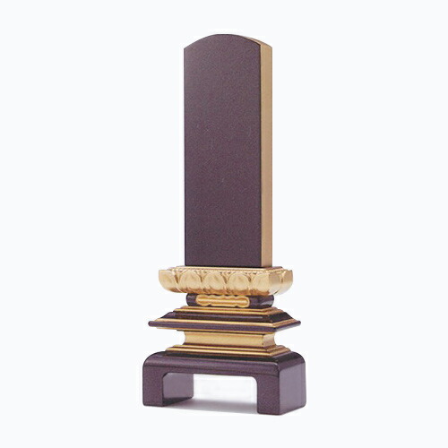 呂色 二重呂門 3寸 総高15.3巾6.5奥3.9cm 上塗二重呂門位牌 会津位牌 日本製