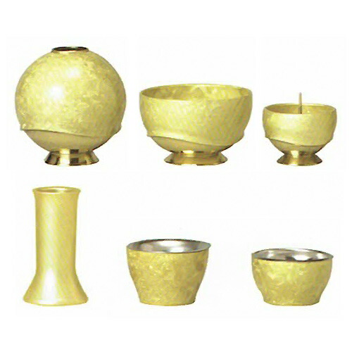 仏具セット 小型 ミニ仏具 セット モダン仏具 モダン仏具 6点セット | 游（ゆう）| 2.0 花立：高61×幅60×奥行60mm 前香炉：高38×幅61×奥行61mm 灯立：高30×幅41×奥行41mm