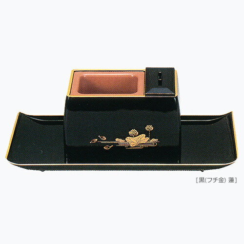 楽天市場】御焼香 お香 角型 香呂 PC製 5寸香炉 黒フチ金 宗紋入