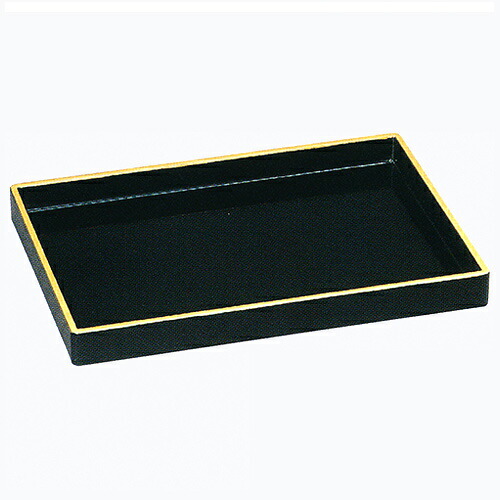 【1位】 焼香盆 木製 ノンスリップ 1尺 黒色フチ金 ｒ5933-1000 奥行212&times;巾303&times;高30mm 重量 283g 仏具 通販｜仏壇 仏具 神棚のハセガワ仏壇