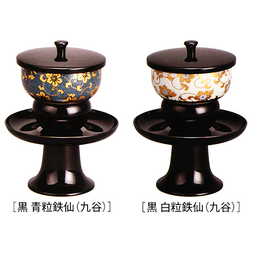 楽天市場】仏具 仏器・茶器 | 高茶台セット 九谷焼茶碗付 5.0寸 | 奥行 